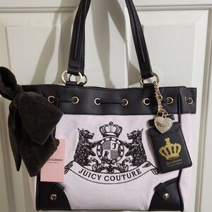 Juicy Couture Classic Scottie Dog Daydreamer Tote Pink NWT